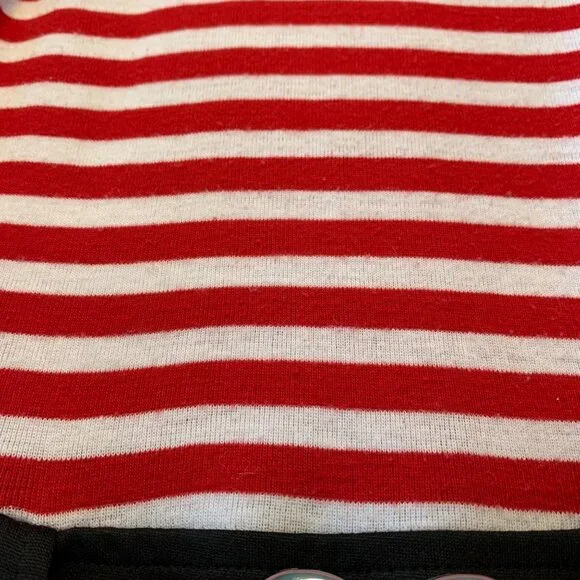 PINKY I Love Santa Christmas Dress Girls 6 Retro Drop Waist Candy Cane Stripes - Picture 6 of 8